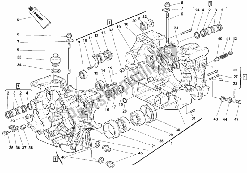 Todas las partes para Caja Del Cigüeñal de Ducati Monster 900 1999