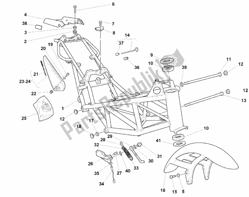 Todas las partes para Marco de Ducati Monster 900 1999