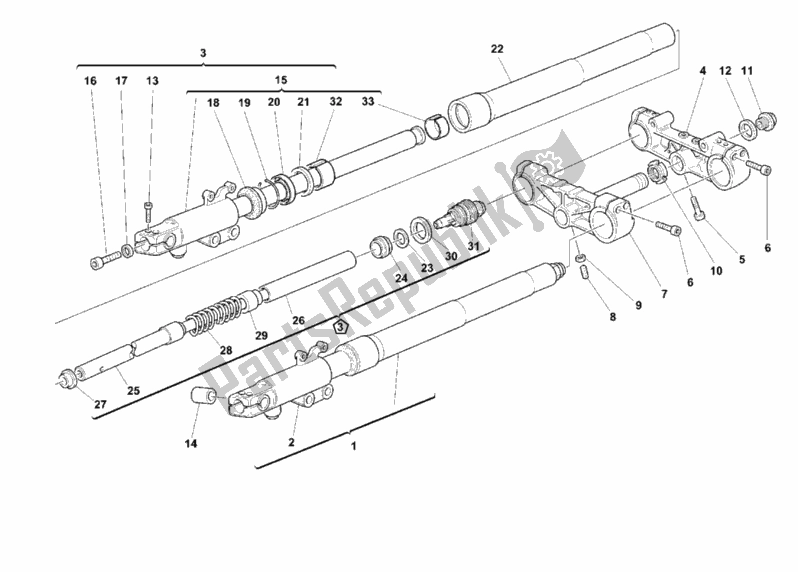 Tutte le parti per il Forcella Anteriore del Ducati Monster 900 1999