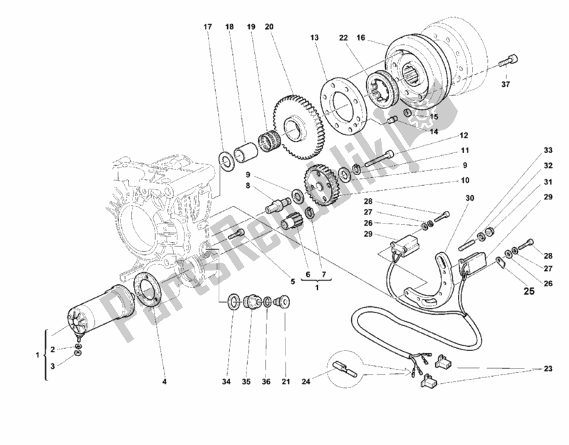 Todas las partes para Generador - Motor De Arranque de Ducati Monster 900 1999