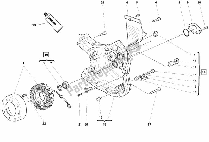 Todas las partes para Cubierta Del Generador de Ducati Monster 900 1999