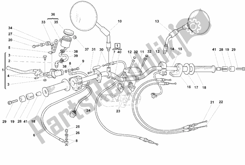 Tutte le parti per il Manubrio del Ducati Monster 900 1999