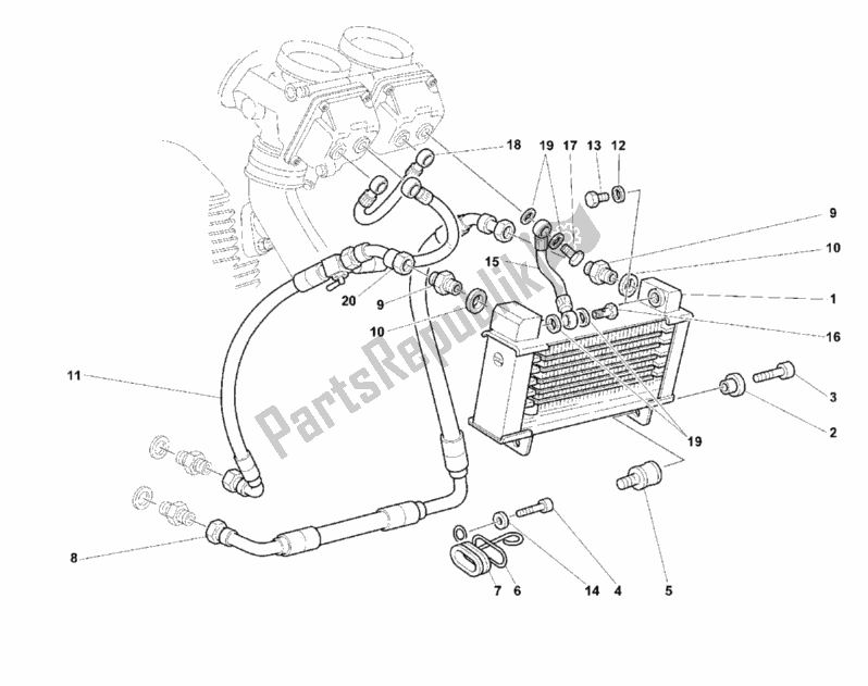 Todas las partes para Enfriador De Aceite de Ducati Monster 900 1999