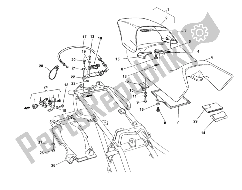 Tutte le parti per il Posto A Sedere del Ducati Monster 900 1999