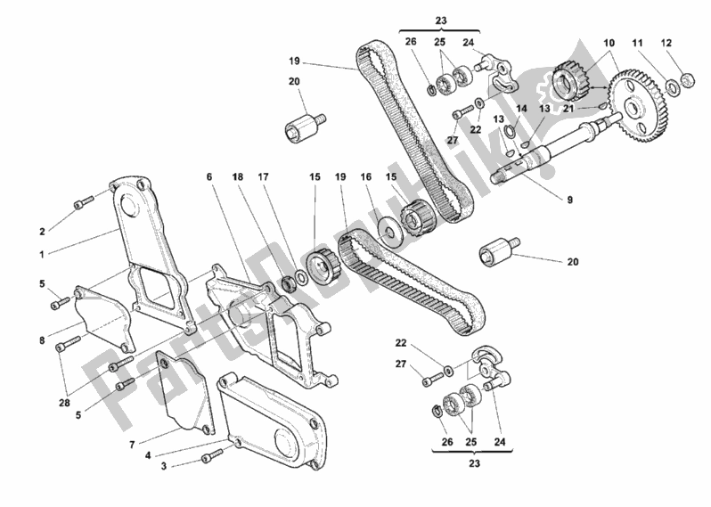 Alle onderdelen voor de Distributieriem van de Ducati Monster 900 1999