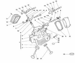 Vertical cylinder head