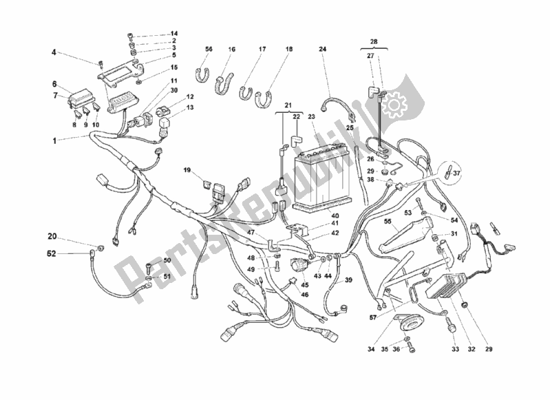 Tutte le parti per il Cablaggio Elettrico del Ducati Monster 900 1999