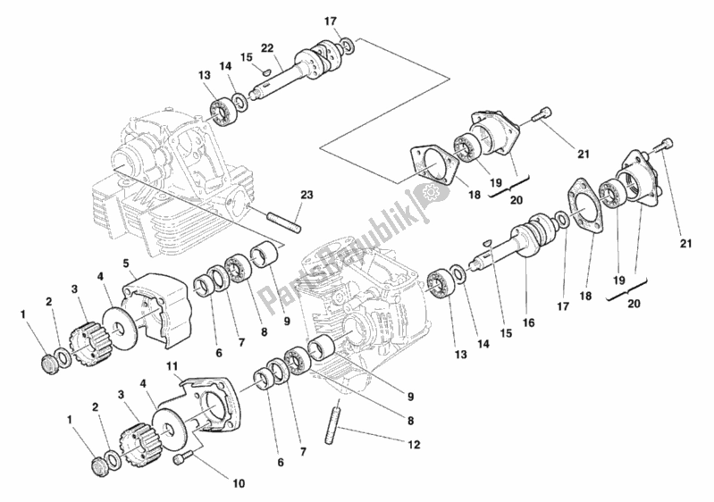 Todas las partes para árbol De Levas de Ducati Monster 900 2000