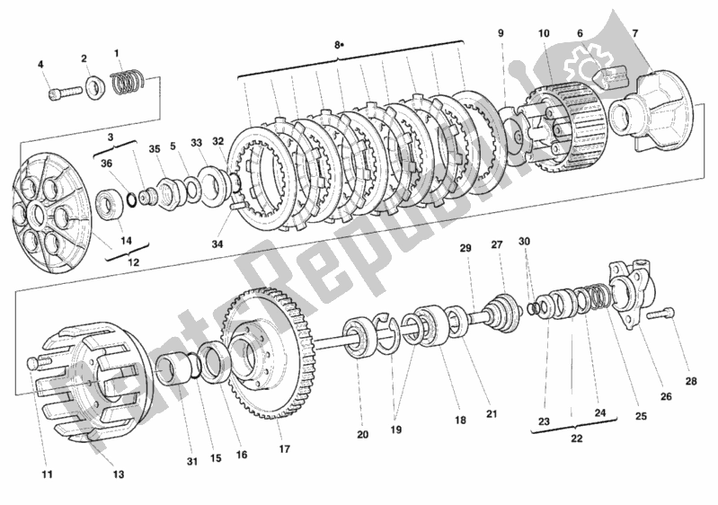 Tutte le parti per il Frizione del Ducati Monster 900 2000