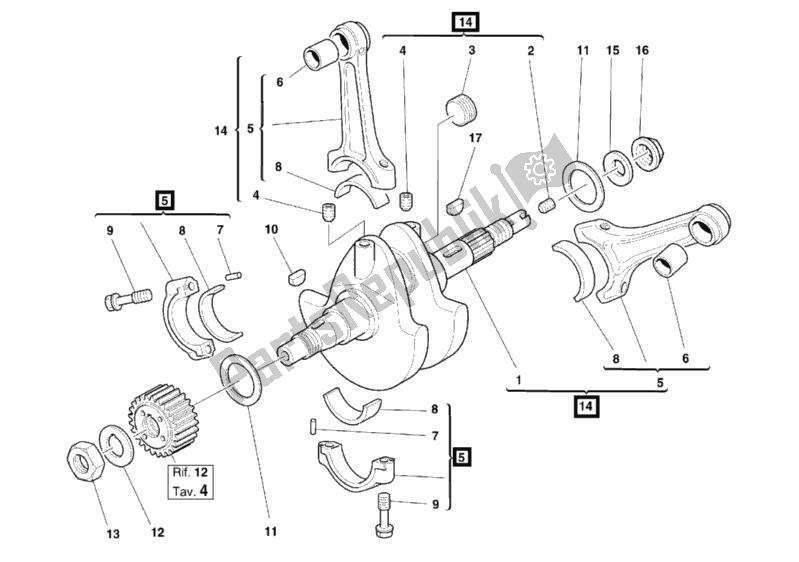 Toutes les pièces pour le Vilebrequin du Ducati Monster 900 2000