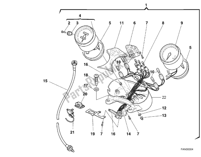 Todas las partes para Metro de Ducati Monster 900 2000