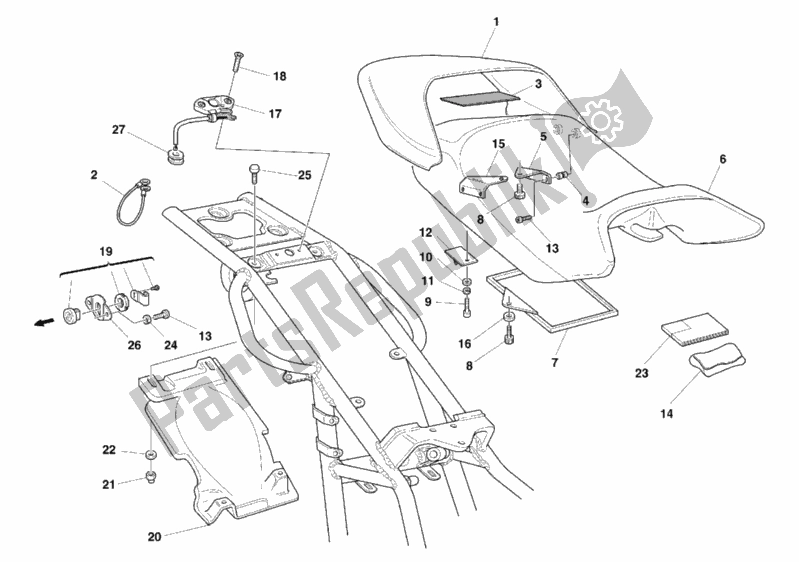 Tutte le parti per il Posto A Sedere del Ducati Monster 900 2000