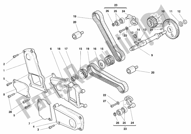 Toutes les pièces pour le Courroie De Distribution du Ducati Monster 900 2000