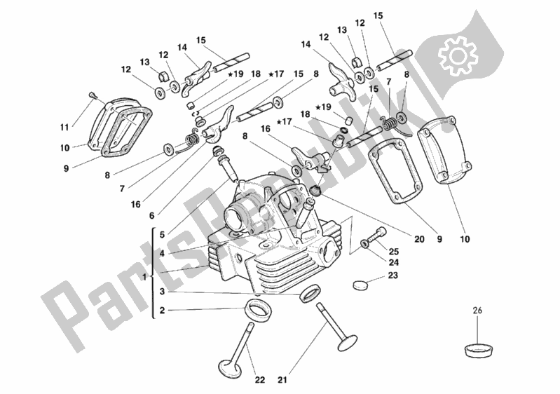 Tutte le parti per il Testata Verticale del Ducati Monster 900 2000