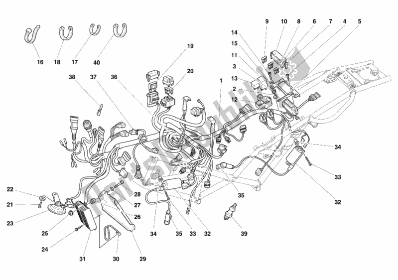 Tutte le parti per il Cablaggio Elettrico del Ducati Monster 900 2000