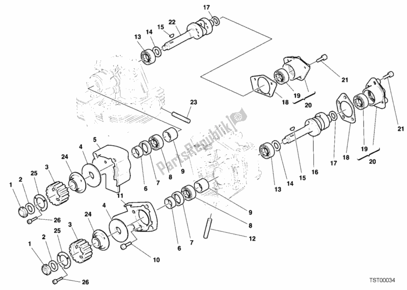 Todas as partes de Eixo De Comando do Ducati Monster 900 2001