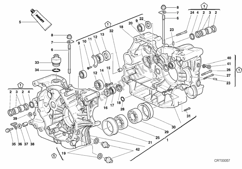 Todas as partes de Bloco Do Motor do Ducati Monster 900 2001