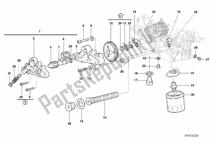 Todas las partes para Bomba De Aceite - Filtro de Ducati Monster 900 2001