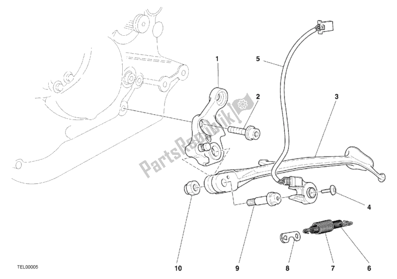 Todas as partes de Suporte Lateral do Ducati Monster 900 2001