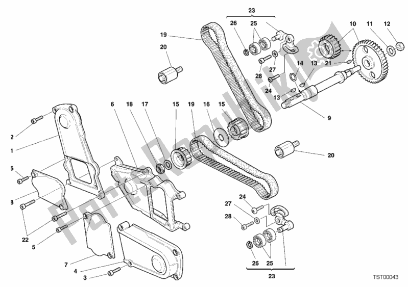 Todas las partes para Correa Dentada de Ducati Monster 900 2001