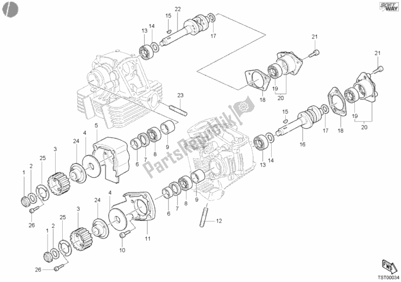 Todas las partes para árbol De Levas de Ducati Monster 900 2002