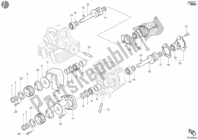 Todas las partes para árbol De Levas de Ducati Monster 900 2002