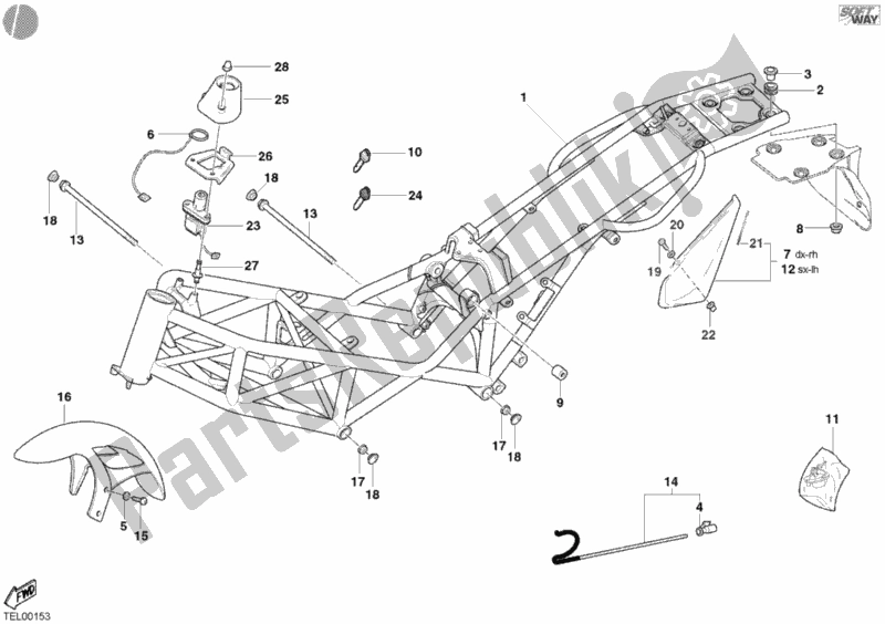 Todas las partes para Marco de Ducati Monster 900 2002