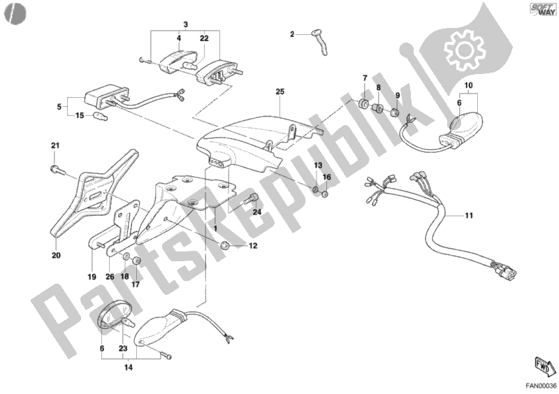 Todas las partes para Luz De La Cola de Ducati Monster 900 2002