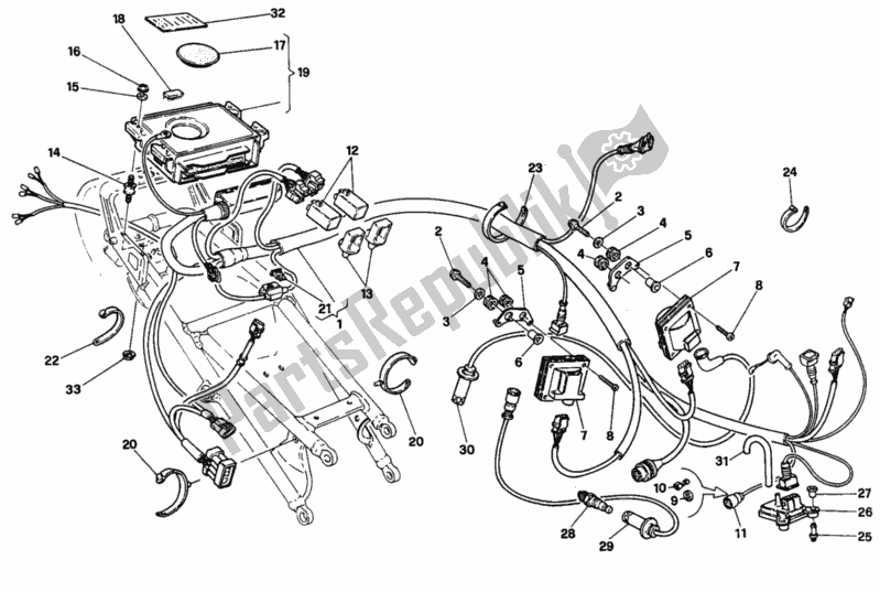 Tutte le parti per il Centralina Motore Biposto del Ducati Superbike 916 1994