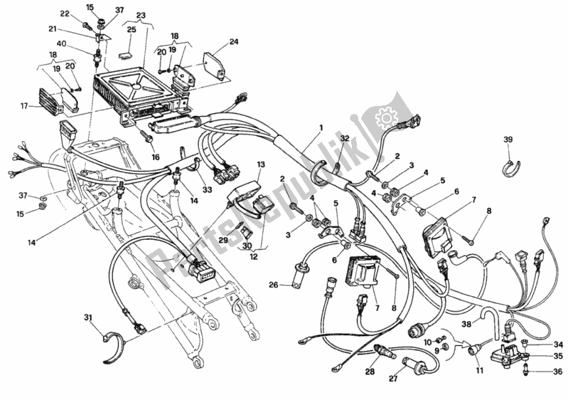 Tutte le parti per il Centralina Motore Fm> 003096 del Ducati Superbike 916 1994