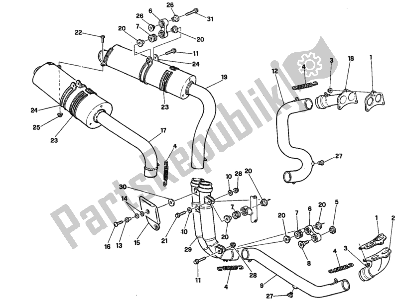 Toutes les pièces pour le Système D'échappement du Ducati Superbike 916 1994