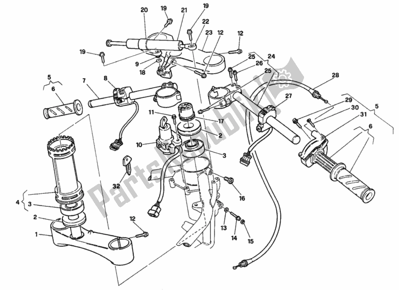 Todas las partes para Manillar de Ducati Superbike 916 1994