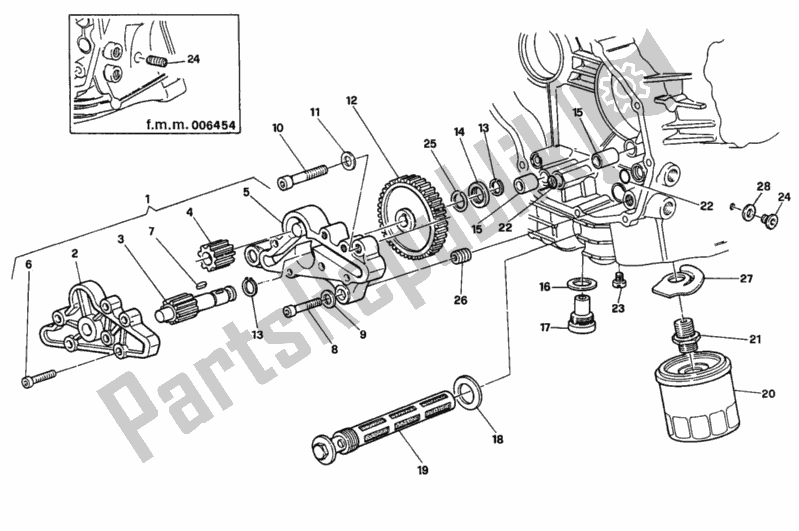 Tutte le parti per il Pompa Dell'olio - Filtro del Ducati Superbike 916 1994