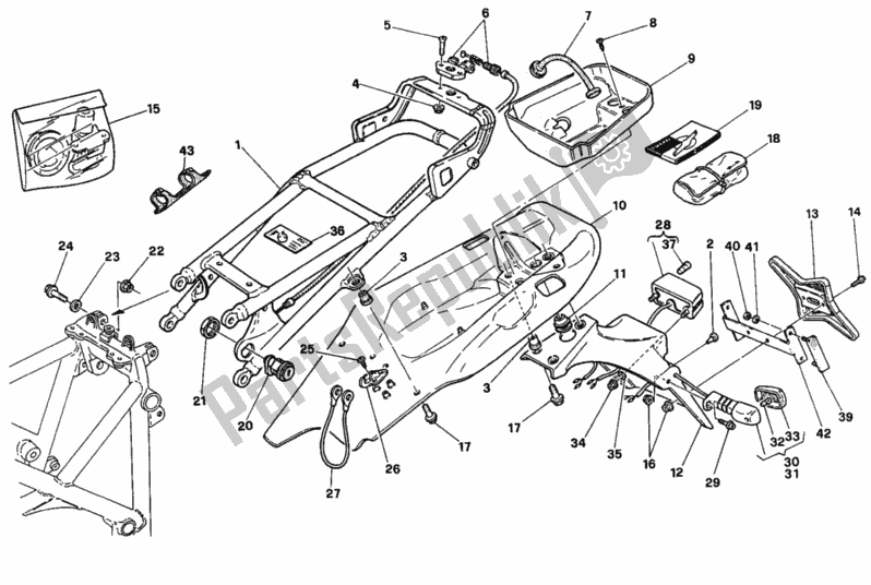 Todas las partes para Marco Trasero Sp de Ducati Superbike 916 1994