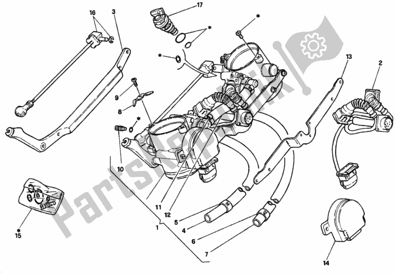 Tutte le parti per il Corpo Farfallato del Ducati Superbike 916 1994