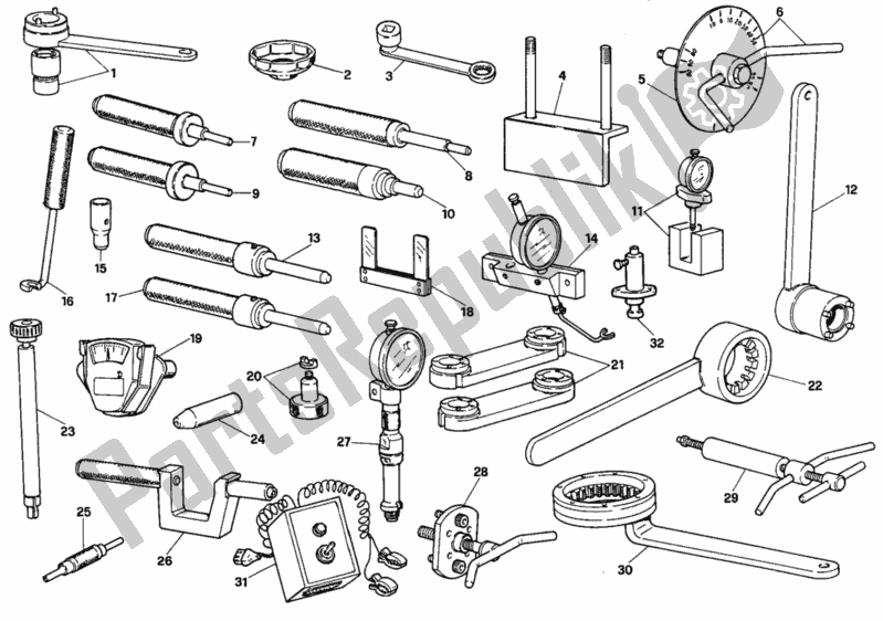 Tutte le parti per il Attrezzi Di Servizio Dell'officina, Motore del Ducati Superbike 916 1994