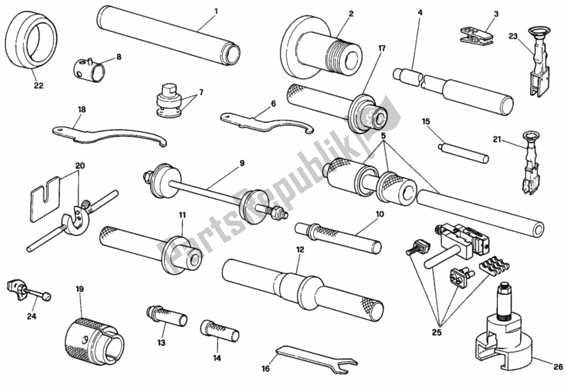 Tutte le parti per il Strumenti Di Servizio Di Officina, Telaio del Ducati Superbike 916 1994