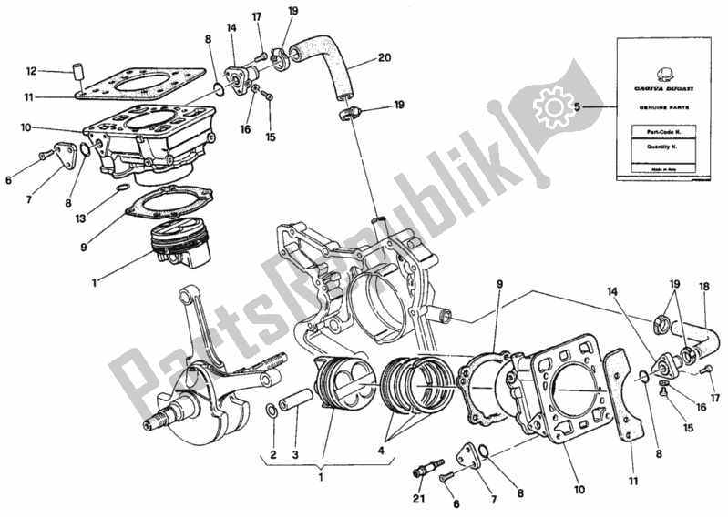 Todas las partes para Cilindro - Pistón de Ducati Superbike 916 1995