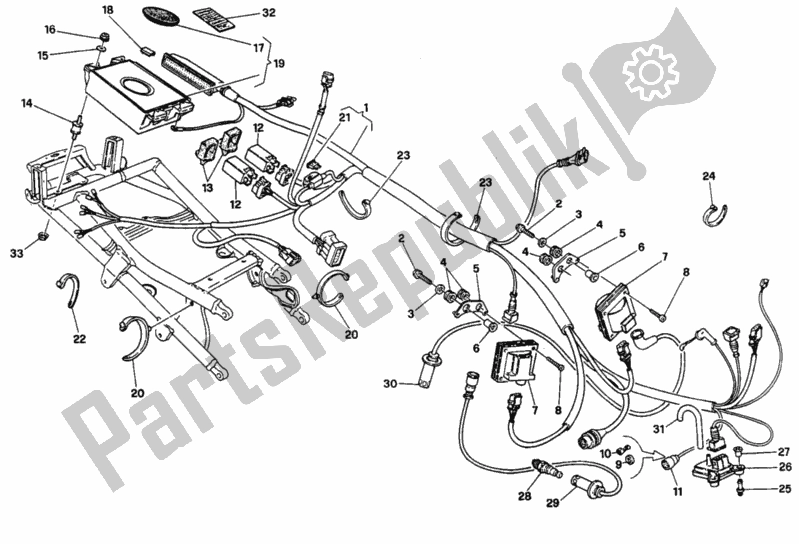 Tutte le parti per il Centralina Controllo Motore Dm 003097> del Ducati Superbike 916 1995