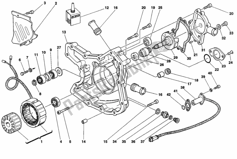Todas las partes para Tapa Generador Dmm 003124> de Ducati Superbike 916 1995