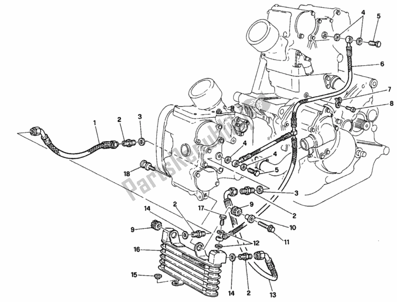 Todas las partes para Enfriador De Aceite de Ducati Superbike 916 1995