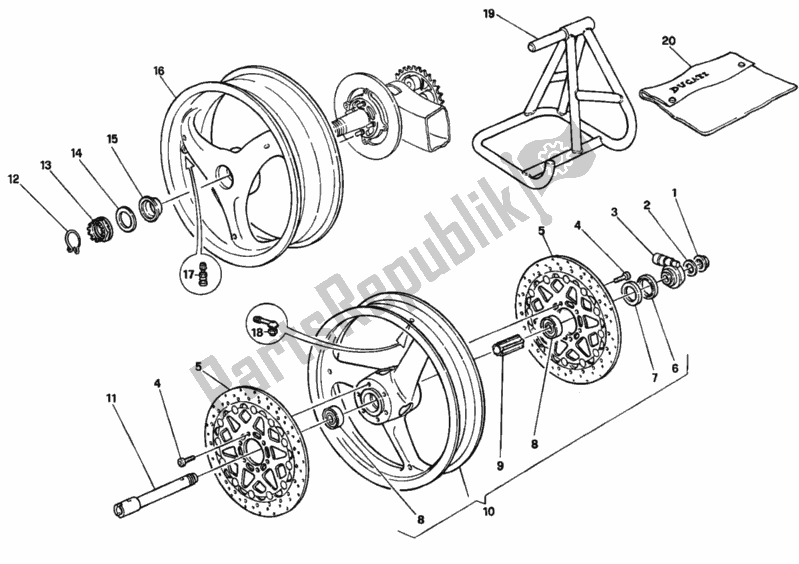 Todas las partes para Ruedas de Ducati Superbike 916 1995