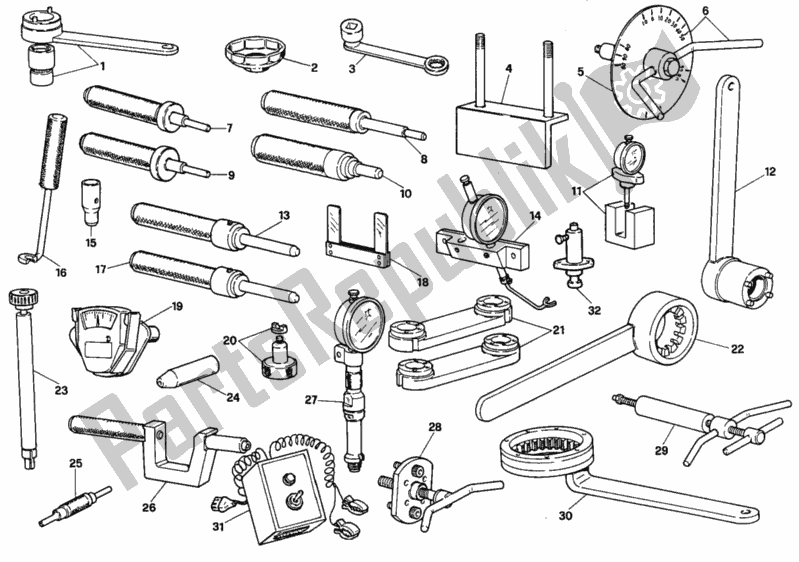 Todas las partes para Herramientas De Servicio De Taller, Motor de Ducati Superbike 916 1995