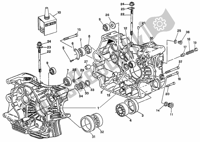 Tutte le parti per il Carter del Ducati Superbike 916 1996