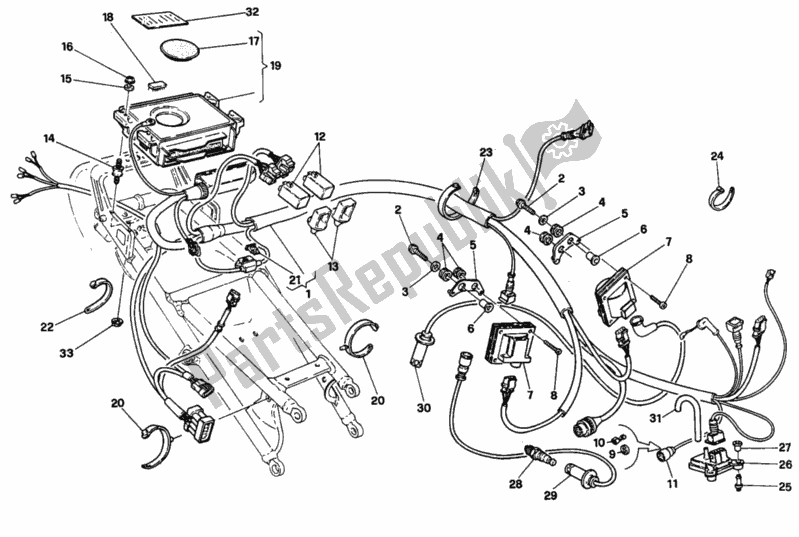 Tutte le parti per il Centralina Motore Biposto del Ducati Superbike 916 1996