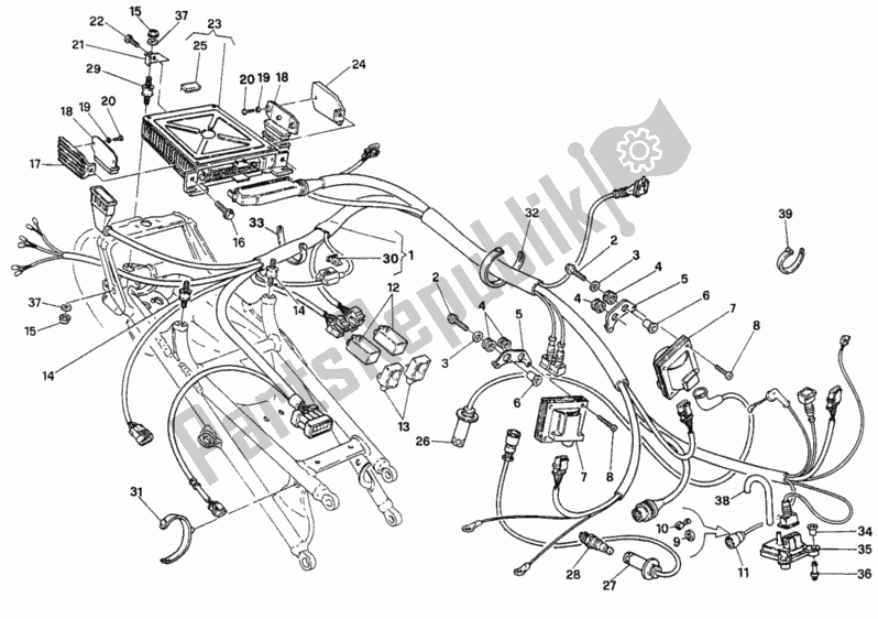 Tutte le parti per il Centralina Motore Sp del Ducati Superbike 916 1996