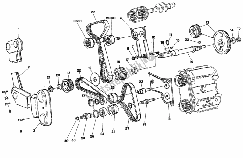 Tutte le parti per il Cinghia Di Distribuzione del Ducati Superbike 916 1996