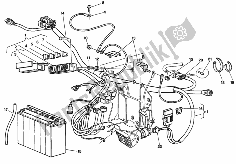 Tutte le parti per il Batteria Dm 003097> del Ducati Superbike 916 1997