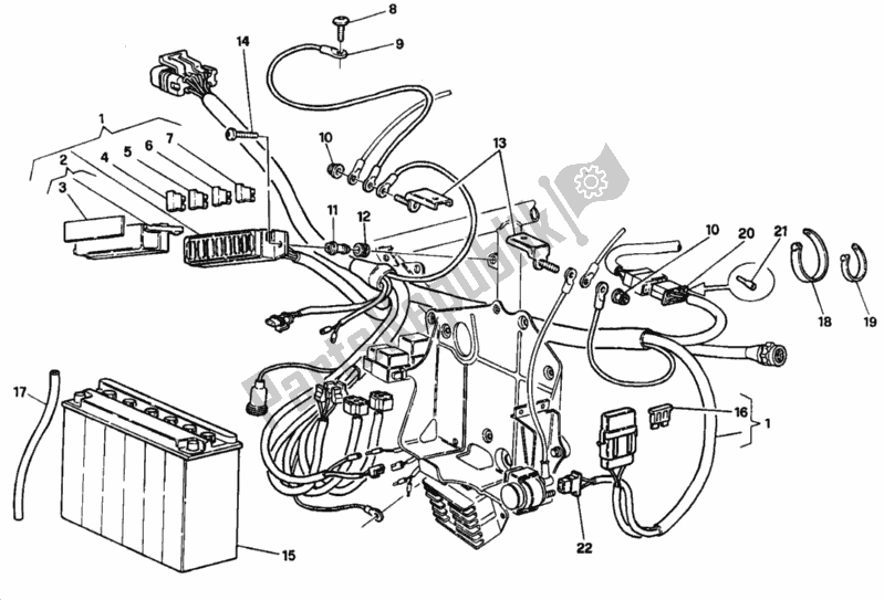 Tutte le parti per il Batteria Fm <003096 del Ducati Superbike 916 1997