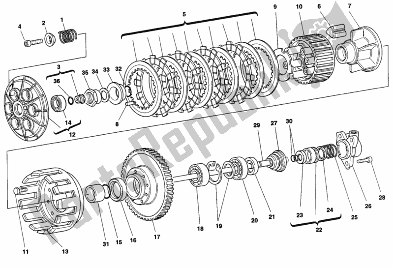Todas las partes para Embrague de Ducati Superbike 916 1997